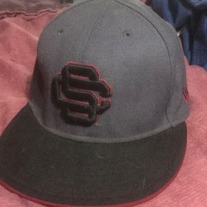 USC Trojans 7 3/8 Black New Era Hat